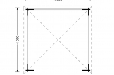 Cenador de madera (44 mm), 4x4 m, 16 m² specification 1