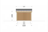 Cochera de madera LUNA F, 3.2x6 m, con pared en forma de L specification 4