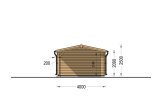Cochera de madera 4x5 m con caseta (44 mm), 4x2.5 m specification 5