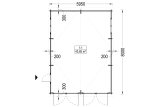 Garaje de madera CLASSIC DUO (44 mm), 6x8 m, 48 m² specification 1