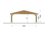 Cochera de madera CLASSIC TRIO, 5.95x8.95 m specification 4
