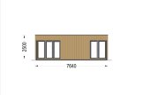 Casa de madera PREMIUM S (34 mm + revestimiento), 7.5x4 m, 30 m² specification 2