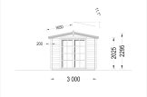 Caseta de jardín de madera ADAM S (44 mm), 3x3 m, 9 m² specification 2