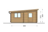 Garaje de madera de techo plano MODERN (34 mm), 3.6x5.4 m, 20 m² specification 3