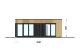 Oficina prefabricada de madera PREMIUM (34 mm + revestimiento), 6.5x4.5 m, 26 m² specification 2