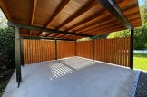 Cochera de madera double LUNA DUO F, 6x6 m, con pared lateral customer 1