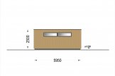 Garaje de madera de techo plano SILVIA F (34 mm + revestimiento), 5x6 m, 30 m² specification 3