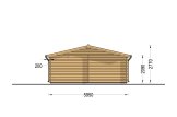 Garaje de madera CLASSIC (44 mm), 6x6 m, 36 m² specification 4