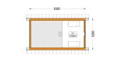 Casa prefabricada para vivir ARIELLE PV (Aislada PLUS, 44 mm + revestimiento), 44 m² specification 2