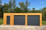 Garaje de madera doble de techo plano SILVIA DUO F (34 mm + revestimiento), 6x6 m, 36 m² customer 1