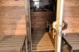Sauna de exterior barril con vestuario HELGA 59 (46 mm), 5.9 m, ⌀ 1.97 m customer 2