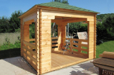 Cenador de madera (44 mm), 3x3 m, 9 m² customer 2