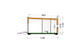 Casa de madera para vivir LUCIA 2 RV (Aislada PLUS, 44 mm + revestimiento), 50 m² specification 6