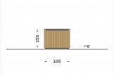 Garaje de madera de techo plano SILVIA F (34 mm + revestimiento), 3.2x5.2 m, 16.6 m² specification 4