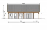 Casa de madera AURA S (66 mm + revestimiento), 100 m² + 35 m² porche specification 3