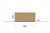 Garaje de madera de techo plano SILVIA F (34 mm + revestimiento), 6x6 m, 36 m² specification 3