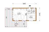 Casa de madera para vivir MILANA (Aislada, 34 mm + revestimiento), 41 m² specification 1