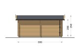 Garaje de madera CLASSIC (34 mm), 3.6x5.4 m, 20 m² specification 5
