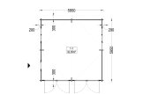 Garaje de madera doble CLASSIC DUO (44 mm), 6x6 m, 36 m² specification 1