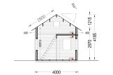 Caseta de madera habitable AVIGNON S (Aislada PLUS, 44+44 mm), 20 m² + 16 m² altillo specification 7