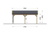 Cochera doble de madera CLASSIC DUO, 6x6 m, 36 m² specification 5