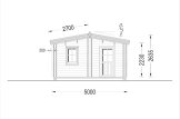 Casa de madera ARGO M-N S (44+44 mm), 5x9 m, 35 m² specification 2