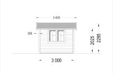 Caseta de jardín de madera ADAM S (44 mm), 3x3 m, 9 m² specification 3