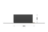 Caseta de jardín de madera BRETA S (44 mm), 3x6 m, 18 m² specification 3