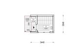 Sauna de exterior SERENE (34 mm + revestimiento), 3.3x2.5 m, 4.95 m² specification 1