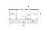 Casa de madera para vivir ADALINE (Aislada, 34 mm + revestimiento), 50 m² specification 1