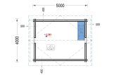 Caseta de madera habitable AVIGNON S (Aislada PLUS, 44+44 mm), 20 m² + 16 m² altillo specification 2