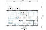 Casa de madera para vivir VERA (44+44 mm, aislada PLUS), 132 m² specification 1