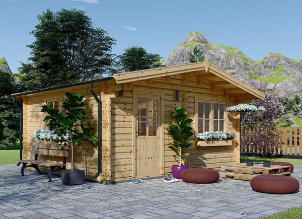 Caseta de madera jardín Decor Home 9m² 3,50x2,80mt