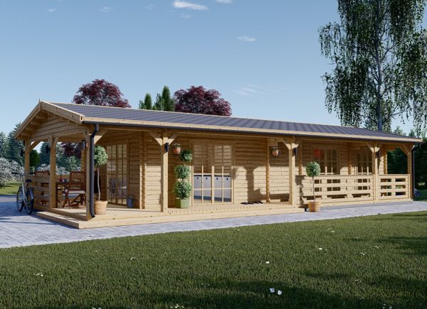 Casa de madera TOSCANA (44+44 mm), 50 m² avp.ui.product_images.thumbnail 1
