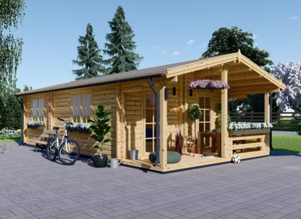 Casa de madera con porche ARGO (44 mm), 5x9 m, 35 m² + 8m² avp.ui.product_images.thumbnail 1