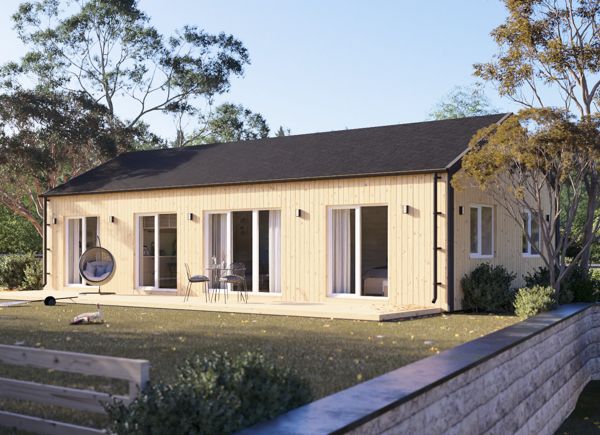 Casa de madera NICOLE S (Aislada, 66 mm + revestimiento), 66 m² thumbnail 1