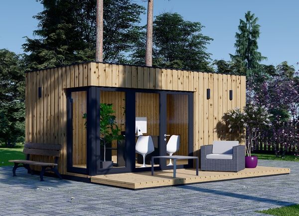 Oficina prefabricada para jardín PREMIUM (Aislada, paneles SIP), 5x3 m, 15 m² avp.ui.product_images.thumbnail 1