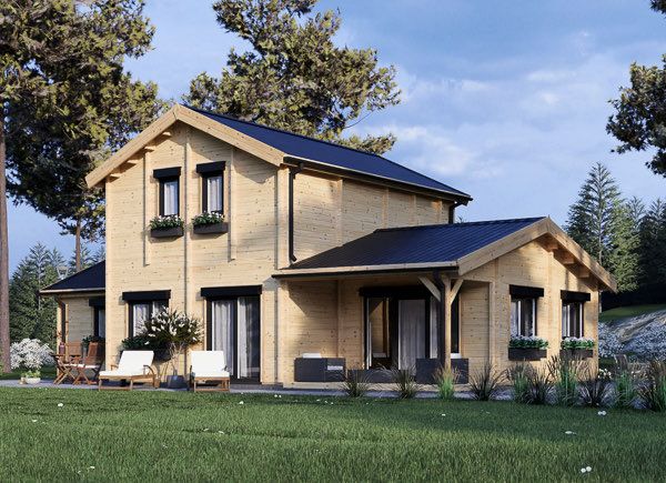 Casa de madera HOLLAND S (66 mm), 113 m² + 13 m² porche avp.ui.product_images.thumbnail 1