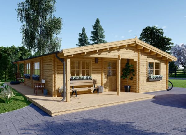 Casa de madera LINDA (66 mm), 78 m² + 15 m² porche avp.ui.product_images.thumbnail 1