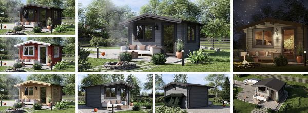 Caseta de jardín de madera DREUX (34 mm), 4x3 m, 12 m²