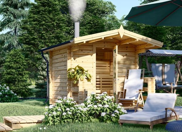 Sauna de exterior ELDA (44 mm), 2,5x2,9 m, 7 m² avp.ui.product_images.thumbnail 1