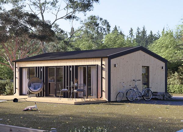 Casa de madera para vivir ANGELA (Aislada, 44 mm + revestimiento), 43 m² avp.ui.product_images.thumbnail 1