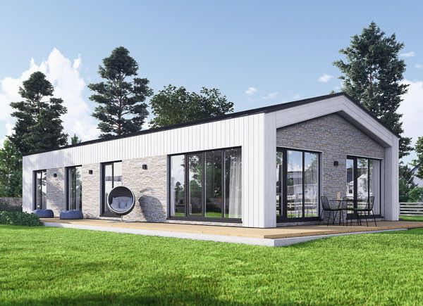 Casa prefabricada para vivir ROBERTA PV (Aislada PLUS, 44 mm + revestimiento), 95 m² avp.ui.product_images.thumbnail 1