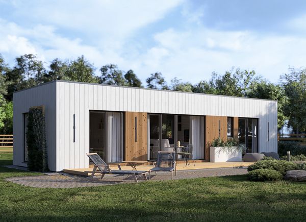 Casa prefabricada para vivir BELLA 1 PV (Aislada PLUS, 44 mm + revestimiento), 46 m² avp.ui.product_images.thumbnail 1