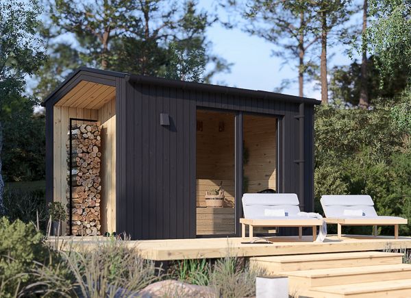 Sauna de exterior SERENE 1 (34 mm + revestimiento), 3.3x2.5 m, 4.95 m² avp.ui.product_images.thumbnail 1