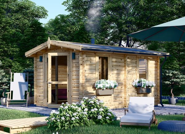 Sauna de exterior ELDA (44 mm), 3x4 m, 12 m² avp.ui.product_images.thumbnail 1