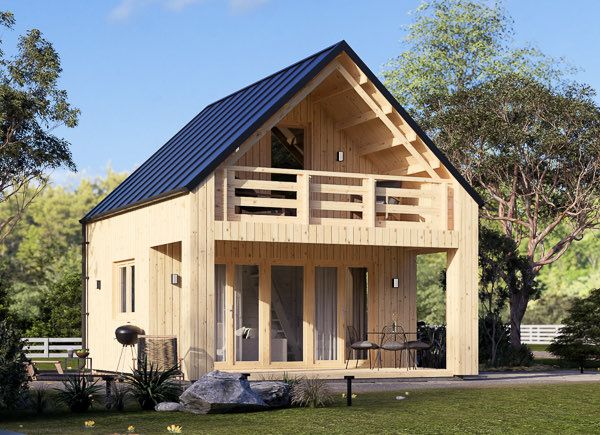 Casa de madera para jardin SARA S (44 mm + revestimiento), 27 m² avp.ui.product_images.thumbnail 1