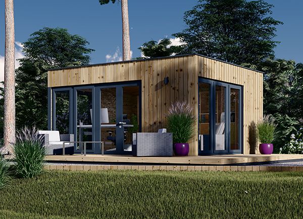 Oficina prefabricada de madera PREMIUM (34 mm + revestimiento), 5x4 m, 20 m² avp.ui.product_images.thumbnail 1