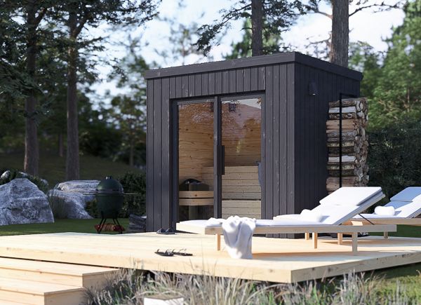 Sauna de exterior OKO 2 (34 mm + revestimiento), 2.3x1.6 m, 2.7 m² avp.ui.product_images.thumbnail 1