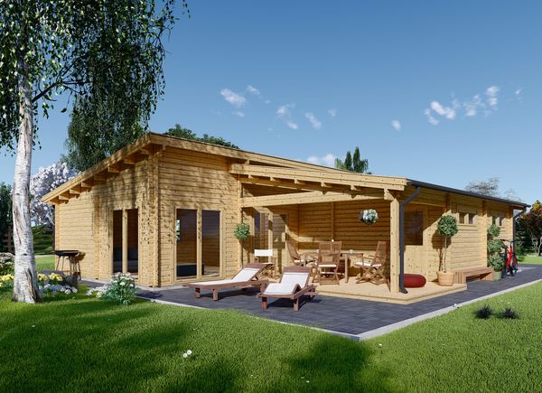 Esta MINI CASA de fabricación española de 70 m2 tiene porche y terraza y  cuesta menos de 60.000 euros